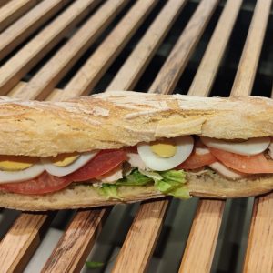 sandwich poulet crudités